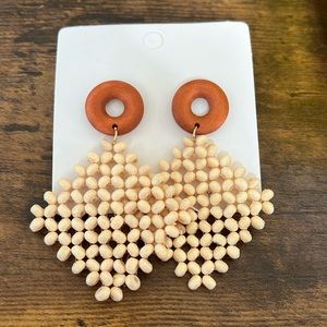 Bohemian Geometric Wooden Earrings